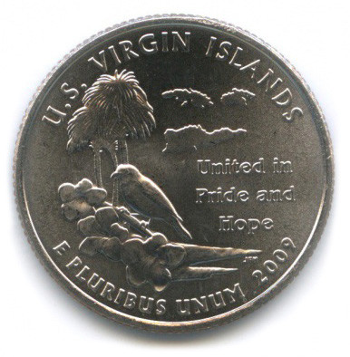 25 центов Американские Виргинские острова №55 (2009 г.) P unc