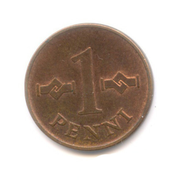 1 пенни 1963-1969 годов Финляндия (из обращения)