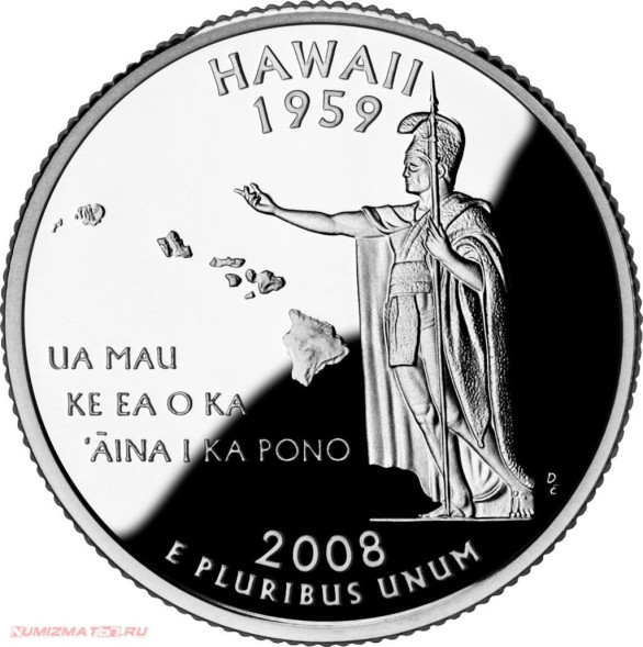 25¢ Гавайи №50 (2008 г.) D unc