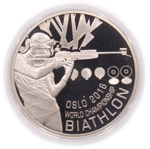 1 рубль Чемпионат мира по биатлону 2016 года. Осло 2016 г. Proof-Like