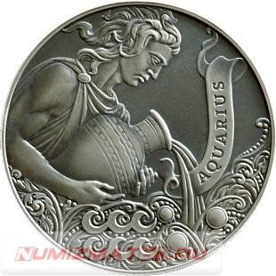 1 рубль Водолей (Aquarius). Беларусь. UNC