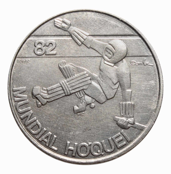 25 эскудо Чемпионат мира по хоккею на роликах 1982 год UNC