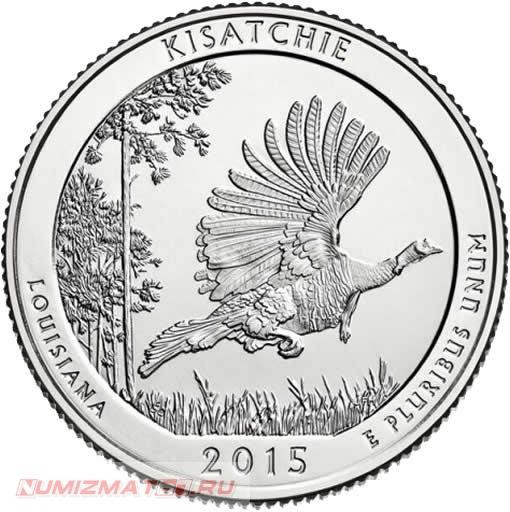 25 центов Национальный Лес Kisatchie №27 (2015 г.) D unc