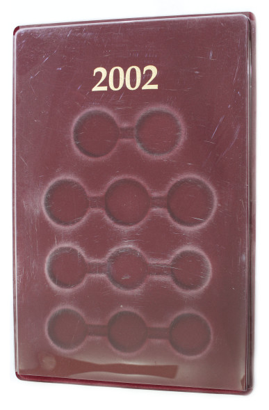Планшет для монет Украины 2002 года выпуска с крышкой, Б/У