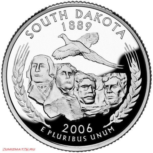 25¢ Южная Дакота №40 (2006 г.) D unc