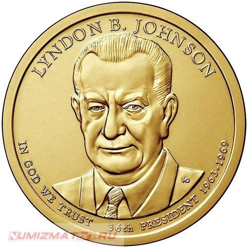 1$ Линдон Джонсон №36 P (2015) unc