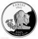 25¢ Канзас №34 (2005 г.) D unc