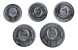 Набор «Цветы» (5 монет). 2002-2008 гг., Северная Корея. UNC