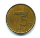 5 центов 1993 года Нидерланды, XF (из обращения)