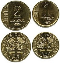Набор монет Таджикистан (2 монеты). (2011 г.) UNC