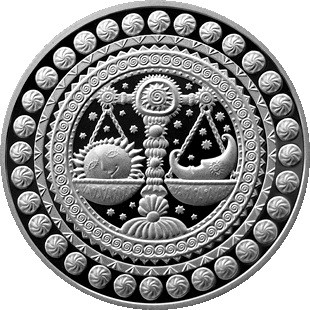 1 рубль Весы, Беларусь 2009 г. bUNC