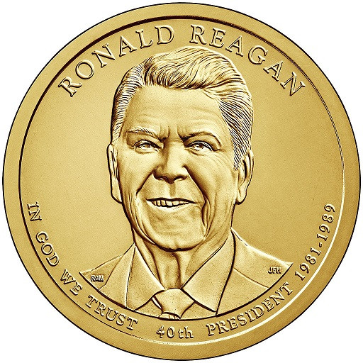 1$ Рональд Рейган №40 P (2016) unc